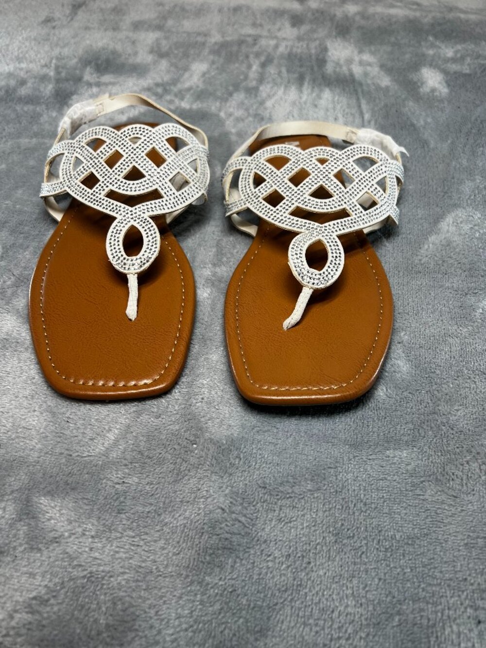 Mixit silver rhinestone sandals, NWOB size 7